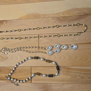 Vintage Gold Tone Necklace Bundle